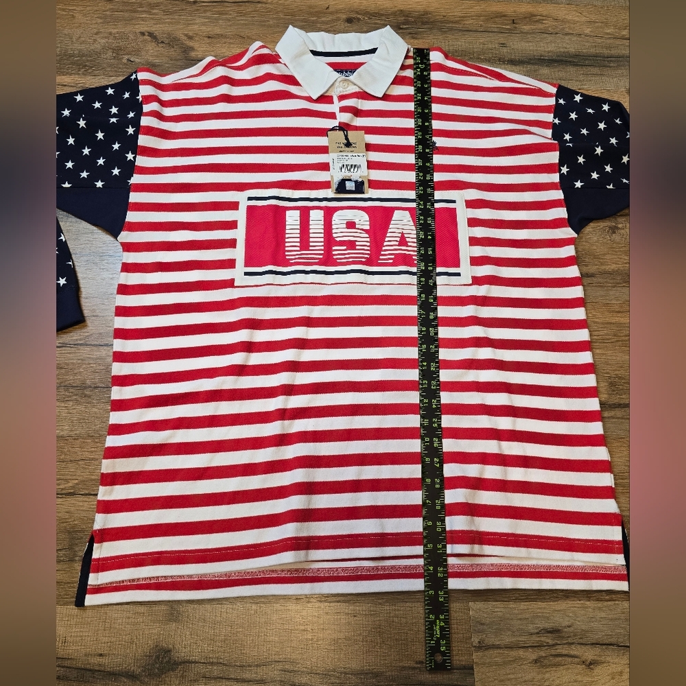 Chubbies Men Legacy Rugby Polo Shirt USA Patriotic Print Sz XL NEW - Picture 6 of 6